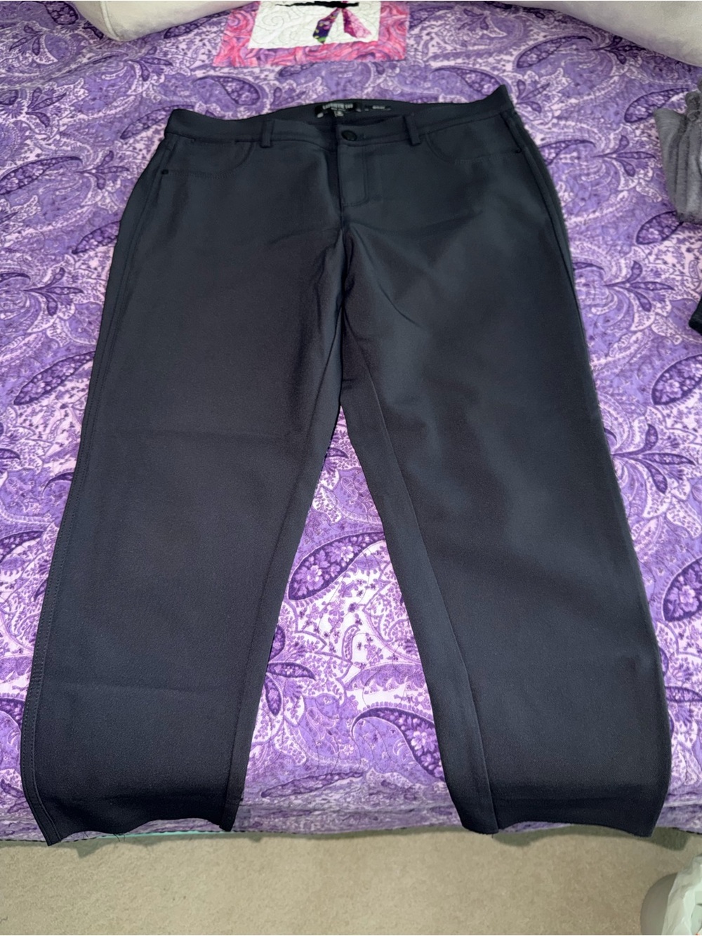Lafayette 148 Mercer Pants Womens High Rise Slim Leg Stretch Black